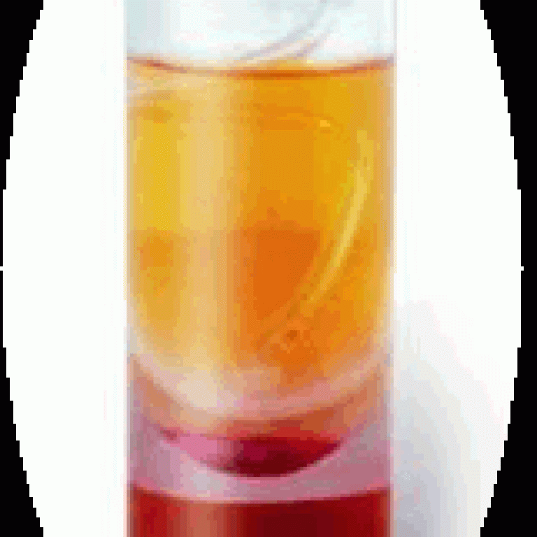 imagen de tuvo de ensayo que muestra la separacion de los diferentes eleemntos de la sangre: eritrocitos, glóbulos blancos y plaquetas